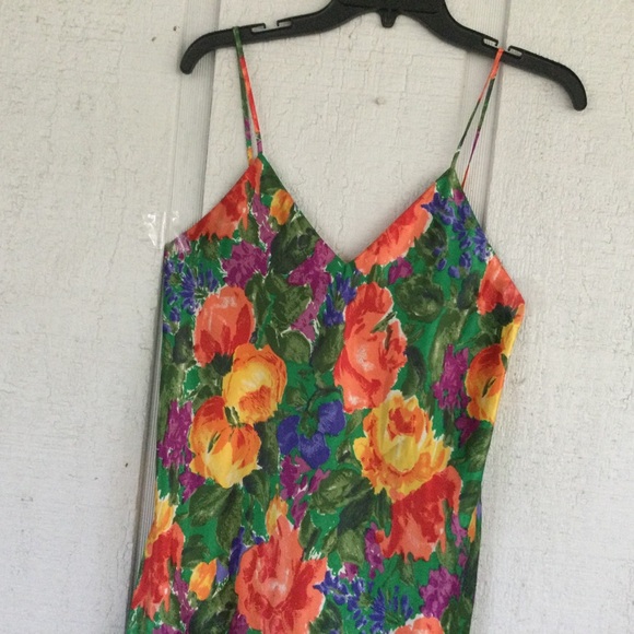 Victoria Secret Vintage Gold Tag Floral Slip Dress - Picture 2 of 13